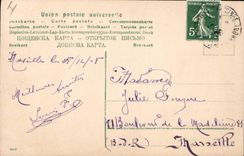 Vintage Postcard Bell Woman