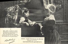 CPA Folklore Les chansons de Botrel illustrees Les lunettes de grand mere 