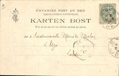 Postal Folclore las canciones de Botrel ilustradas el deseo tiene San Yves