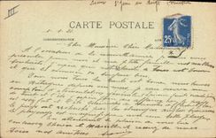 Postal Folclore Botrel ante la cama cerrada