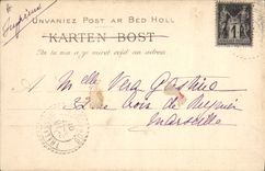 CPA Folklore M et Mme Botrel dans la chanson Par le petit doigt 