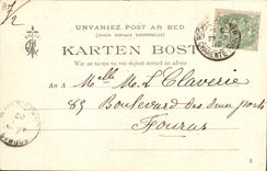 Postal Folclore las canciones de Botrel ilustradas el Pequeño Gregoire