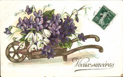 CPA Fantaisie Fleurs 