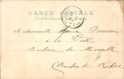 CPA Fantaisie Fleurs Fer a cheval Trefle 