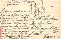 CPA Fantaisie Fleurs Hommes jeux de cartes 