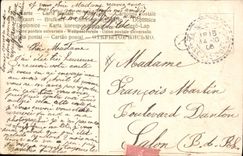 CPA Fantaisie Fleurs Trefles Fer a cheval 