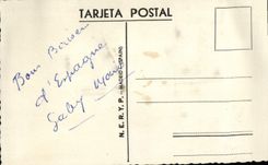 Postal Fantasia Mujer Granada (decorado en tejido)