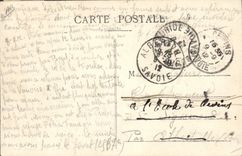 Postal Caza Saboya la caza a la gamuza Cazador