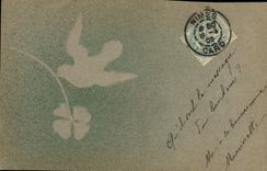 CPA Fantaisie Illustrateur Oiseau Trefle 