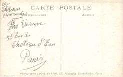 Vintage Postcard The Vesuvius Acrobats on rocker Street of the water Tower Paris
