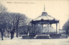 Vintage Postcard Valence Champ de Mars and Bandstand