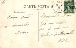 Vintage Postcard Kiosque Toulon Places weapons during the music