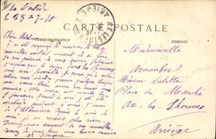 Vintage Postcard Toulon Places weapons Prefecture Maritime and Bandstand