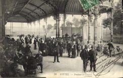 Vintage Postcard Vittel Kiosk During the concert