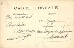 Vintage Postcard Kiosk Paris Chaumont Hillocks the hour of the music