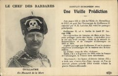 CPA Militaria Le chef des barbares Guillaume en hussard de la mort 