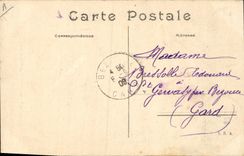 Vintage Postcard Militaria Operations of Bourbonnais 1909 general Tremeau Commander in chief ordering the Operations