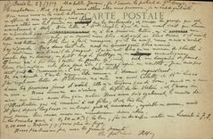 Vintage Postcard Militaria the Festivals of the Victoire has Paris July 14th, 1919 the procession general Mangin