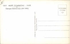 Vintage Postcard Militaria Museum Clemenceau Paris Georges Clémenceau 1841 1929