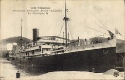Vintage Postcard Boat Vendres Port Mustapha II