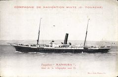 CPA Bateau Compagnie de Navigation mixte Cie Touache Paquebot Manouba 