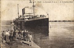 CPA Bateau Oran Le Mustapha II de la Cie de Navigation Mixte 