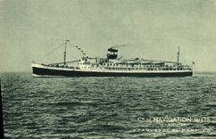 Vintage Postcard Mixed Boat Co of Navigation Co Touache Steamer El Mansour