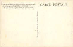 Postal Barco Mariscal Lyautey Correo de Marruecos Amarradura al Muelle de Casablanca