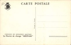 Vintage Postcard Boat Company of the Shipping company the Meinam cargo vessel