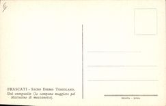 Vintage Postcard Bell Frascati Sacro Eremo Tuscolano