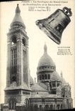 Vintage Postcard Paris Bell the basilica of the Sacring Heart of Montmartre and the Savoyard one