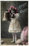 CPA Cloche Enfant Paques 