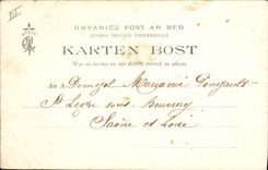 Postal Folclore Botrel Hogar Tiphaine Raguenel Mujer de Duguesclin Mont Saint Michel