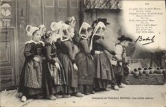 CPA Folklore Les chansons de Botrel Les petits sabots 