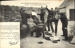 CPA Folklore Les chansons de Botrel Les deux gabiers Marins 