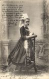 CPA Folklore Les chansons de Botrel Les filles de chez nous Costume de Quimper 