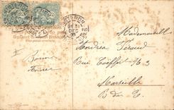 Vintage Postcard Fantaisie Flowers I carry bonhnor 1906