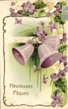 Vintage Postcard Fantasy Flowers Bells