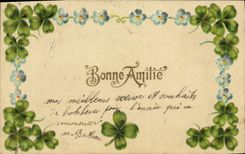 CPA Fantaisie Fleurs Trefle 