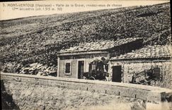 Postal Caza Monte Ventoux Alto de la Grava vuelven de caza