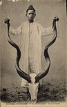 CPA Chasse Colonies Africaines L'antilope Kouddou Un joli trophee 