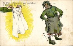 CPA Fantaisie Illustrateur Proprete Femme 