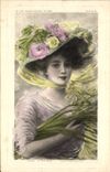 CPA Fantaisie Illustrateur Femme 