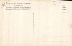 CPA Troupe Grossrussiches National Orchester Russie Russia 