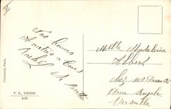 CPA Fantaisie Femme Enfant Chien 