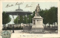 CPA Kiosque Pau Statue d'Henri IV Place Royale 