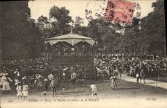 CPA Kiosque Paris Passy La muette a l'heure de la musique 