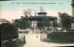 CPA Kiosque a musique Ivry Place de la mairie 