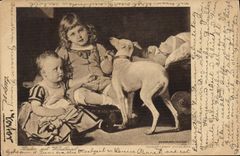 CPA Chien Chiens Enfants 