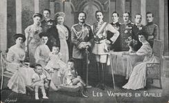 Vintage Postcard Militaria vampires in family